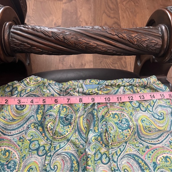 August Moon 100% silk paisley pajama bottom, Size S. NWOT - Picture 7 of 9